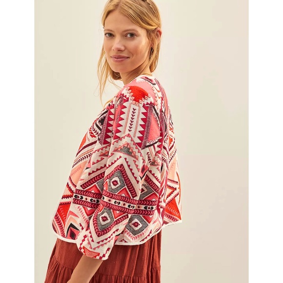 Anthropologie Abstract Geo Quilted Jacket - XS, S - SOLD OUT, Rare - Picture 4 of 8